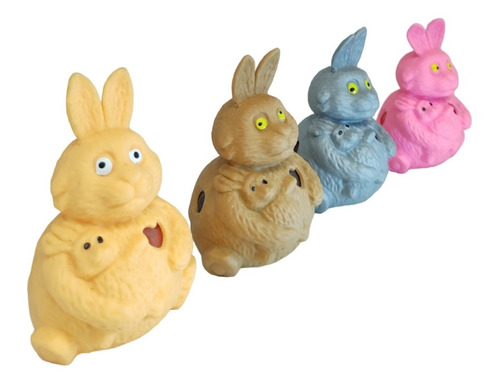 Imagen 4 de 5 de Squishy Conejo Apretable Varios Colores Antiestress