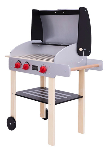 Asador De Madera Con Accesorios Juego De Cocina Y Comida Color Multicolor