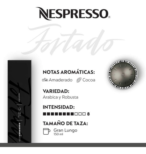 30 Cápsulas De Café Nespresso Vertuo Gran Lungo Fortado