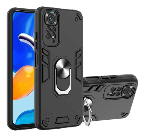 Funda De Xiaomi Redmi Note 11s 4g Con Anillo Metálico Negro