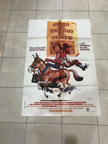 Antiguo Afiche De Cine -como Se Perdio El Oeste-envio 