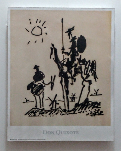 Picasso _ Don Quixote 20 X 25 Cms En Bastidor Blanco 