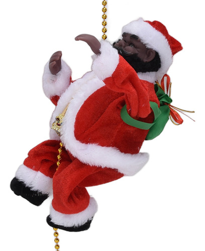 Muñeca Con Adorno Navideño, Juguete Eléctrico Negro Para Esc