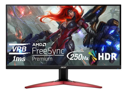 Acer Nitro 24.5 Full Hd 1920 X 1080 Pc Gaming Monitor | Amd Freesync Premium | Up To 250hz Refresh | 1ms (vrb) | Zeroframe Design | 1 X Display Port 1.2 And 2 X Hdmi 2.0 Ports | Kg251q Zbiip