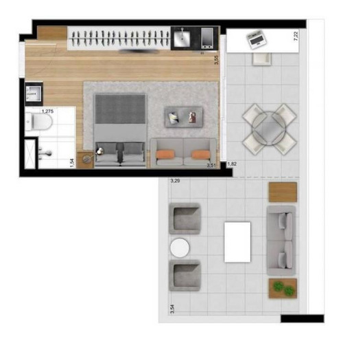 Imagem 7 de 15 de Apartamento Para Venda Em São Paulo, Vila Olímpia, 1 Dormitório, 1 Banheiro, 1 Vaga - Cap1076_1-1182243