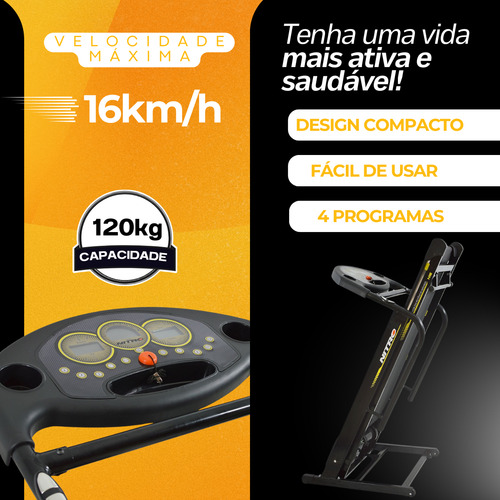 Esteira Ergométrica Elétrica Dobrável Nitro N16 3.0 Hp