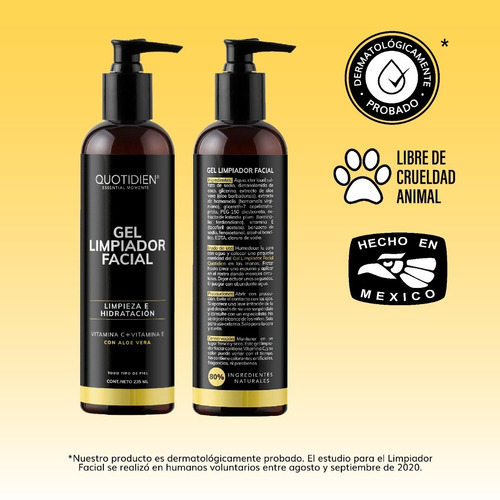 Imagen 2 de 8 de 1 Gel Limpiador + 1 Serum Vitamina C - Kit Cuidado Facial