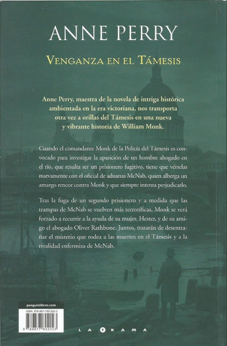 Venganza En El Tamesis - Detective William Monk 22, de Perry, Anne. Editorial Ediciones B, tapa blanda en español, 2021
