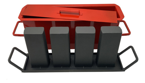 Forma De Blocos De Cimento 4 Furos 09x19x39 Bloco Mais Forte