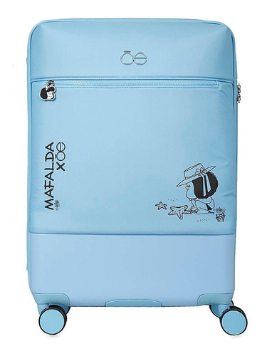 Maleta Vertical Mediana 24 PLG Mafalda X Cloe Documentar Color Azul