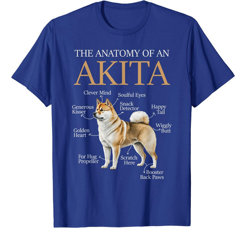 Camiseta The Anatomy Of An Akita - Dueño De Mascotas
