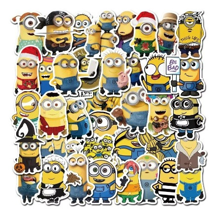 Minions Villano Favorito Gru 50 Calcomanías Stickers Vs Agua