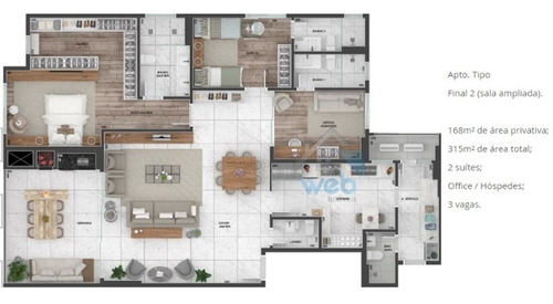 Imagem 20 de 25 de Art House - Moderno E Criativo Condomínio Com 3 Dormitórios, Em Região Tranquila E Privilegiada No Bairro Do Ahú Em Curitiba. - Ap00276 - 34673652