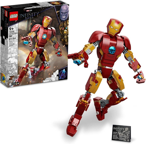 Boneco Para Montar do Homem De Ferro Marvel The Infinity Saga Com 381 Peças 76206 Lego