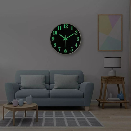 Reloj De Cuarzo For Sala De Estar, Reloj Luminoso De Lujo P