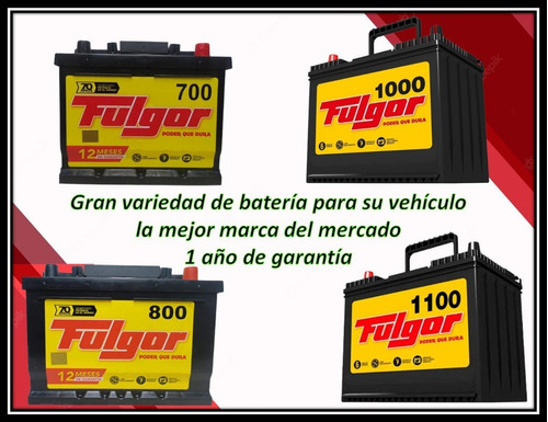 Baterias De Diferentes Amperios 700/800/1000/1100 Fulgor 