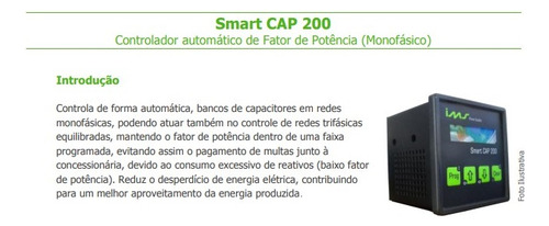 Smart Cap 200 - Controlador Automático De Fator De Potência