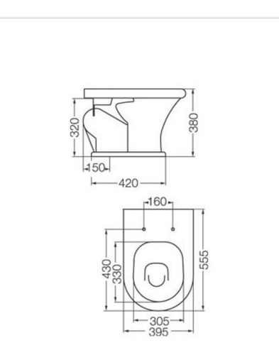 Inodoro Corto Baño Blanco Ferrum Murano Losa Sanitarios