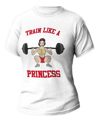 Playera Mujer Princesas Gym Fitness Ariel Cenicienta Etc