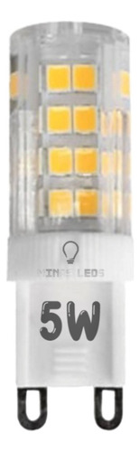 Kit 8 Lampada Led 5w Halopin G9 3000k Branco Quente Bivolt Cor da luz Branco-quente 110V/220VBIVOLT