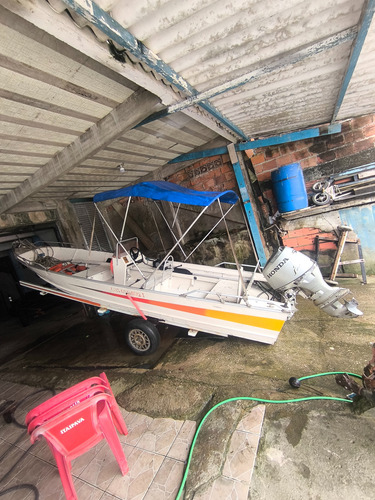 Barco De Alumínio Com Motor