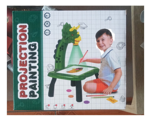 Mesa De Dibujo Con Proyector Para Niños Verde