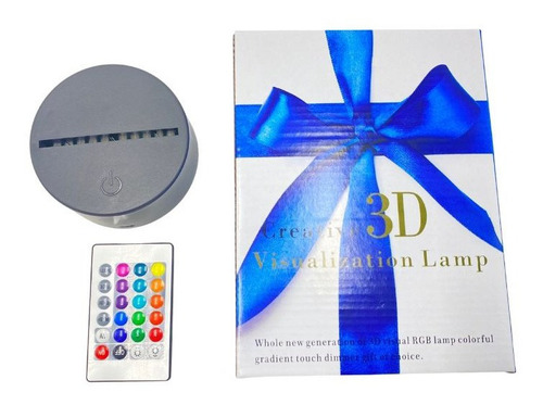 Lámpara Led 3d Rgb Con Control, 3aa O Usb En Caja