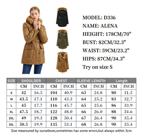 Nueva Chaqueta Acolchada Algodón Con Capucha Abrigo Cálido