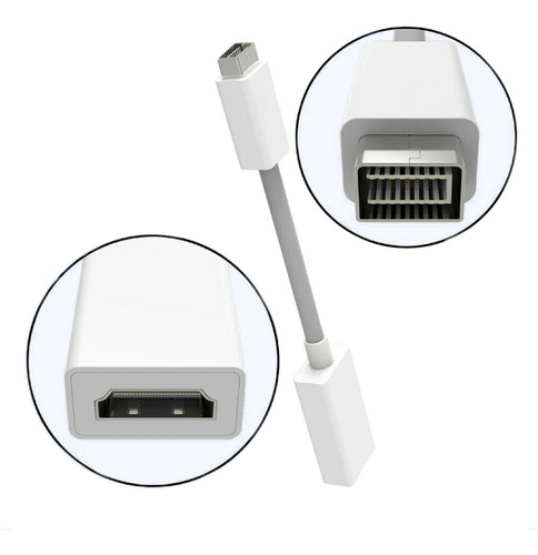 Adaptador Mini Dvi - Hdmi Compatible Macbook White Y Black