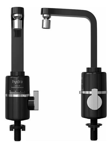 Imagem 2 de 5 de Torneira Multitemp. Black Slim 4t Mesa 5500w 110v Hydra