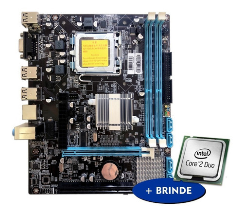 Placa Mãe 775 Ddr3 G41 P/ Dual Core/core2duo Core2quad Nova Cor Preto