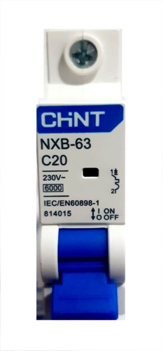 Breaker Chint 1 Polo 20a Riel Din 415 Vac Nxb63-1pc20