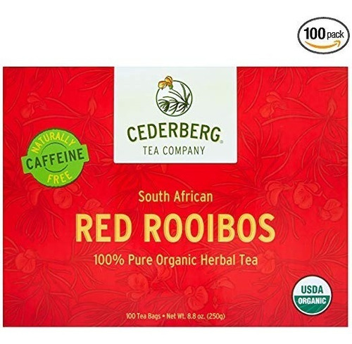 Rojo Té De Rooibos 100 Bolsitas De Té De Usda Organic - Natu