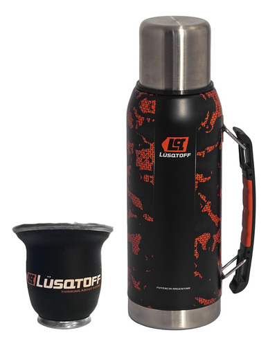 Termo 1l Manija Acero Inox Lusqtoff + Mate De Regalo 