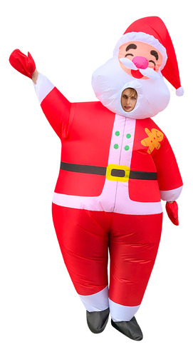 Disfraz Inflable Navideño Con Muñeco De Nieve De Papá Noel