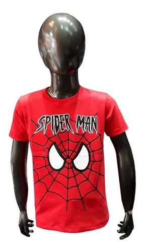 Remera Spiderman Hombre Araña Niño Doble Estampa Hermosa