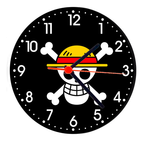 Relógio De Parede Mdf Rei Dos Piratas Série Anime Geek