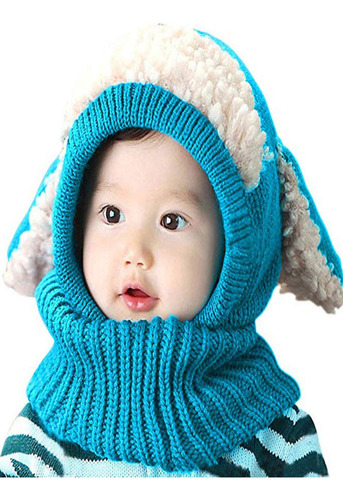 Gorro Para Bebe Bufanda Niña Niño Termico Con Orejas Conejo