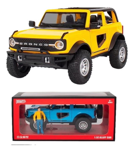 Ford Bronco Miniatura Metal Autos Con Luces Y Sonido 1/32