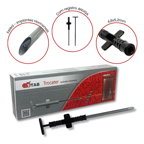 Trocater Descartável Para Implante Hormonal 5,2mm 1un