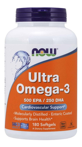 Now Supplements, Ultra Omega-3, 180 Cápsulas Blancas