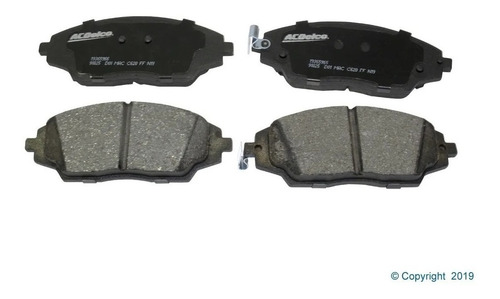 Balatas Frenos Delanteros Sonic L4 1.6l 2012-2017 Acdelco
