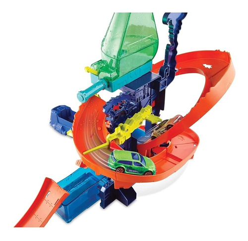 Imagen 2 de 5 de Pista Hot Wheels Set Con Auto Que Cambia De Color