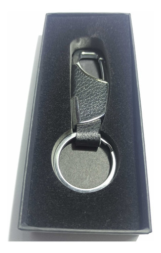 Imagen 8 de 10 de Llavero Acero Ecocuero Mosquetón Grabado Laser Estuche Jbk06