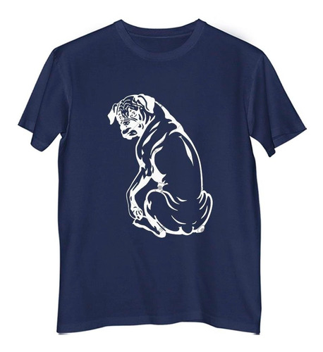 Remera Hombre Color Perro Boxer Silueta Vector M2