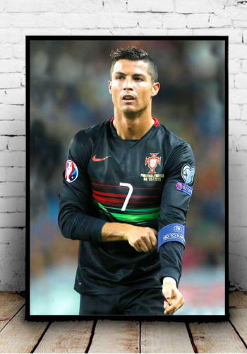 Poster Quadro Cr7 Moldura Com Vidro 33x43 Cm #8