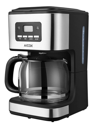 Cafetera Aicok CM4329 CM4329A-GS automática negra de goteo 110V