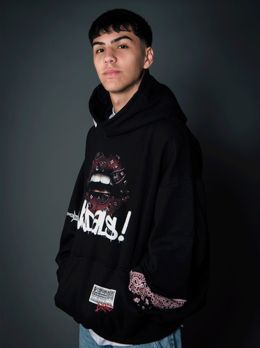 Buzo Hoodie Oversize Charlie & Thomy Mod. Vandals Algodón