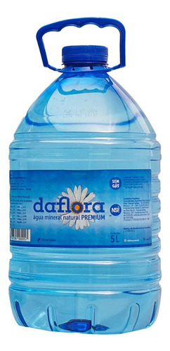 Água Natural Mineral Daflora Galão De 5 Litros Sem Gás
