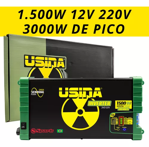 Inversor De Tensão 1500w Pico 3000w 12v 220v/v Onda Pura